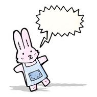 cartoon pink rabbit N33