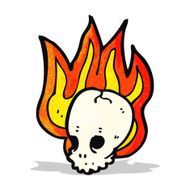 flaming skull cartoon N5