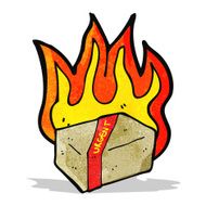 flaming box cartoon N4