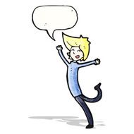 cartoon excited blond man N2