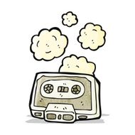cartoon dusty old cassette tape