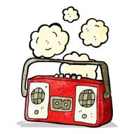 old tape player cartoon N2