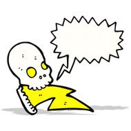 cartoon crazy skull