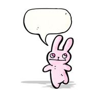 cartoon bunny with speech bubble
