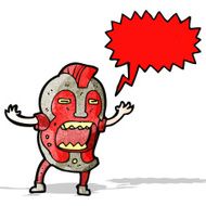 cartoon tribal shaman with big mask N4