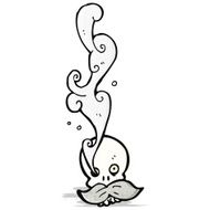 cartoon smoking skull N4