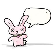 cartoon pink rabbit N34