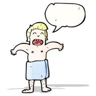 cartoon man in towel N13