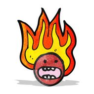 cartoon flaming emoticon face N2