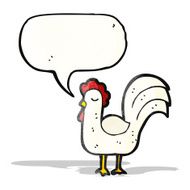 cartoon clucking chicken N2