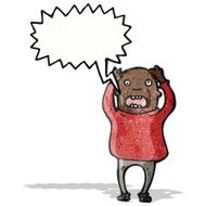 shouting bald man cartoon