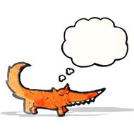 cartoon fox with thought bubble N22