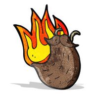 catoon burning fake beard