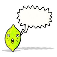 cartoon lime with speech bubble N5