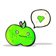cute cartoon apple with speech bubble N3