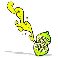 cut lime cartoon