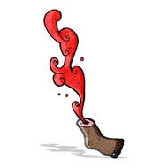 cartoon bloody severed foot