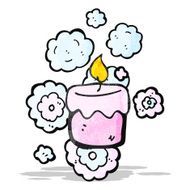 scented candle cartoon
