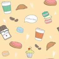 Sweet and tasty hand drawn seamless pattern N2