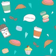 Sweet and tasty hand drawn seamless pattern N3