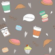 Sweet and tasty hand drawn seamless pattern N4