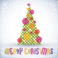 Christmas greeting card with special font and hand drawn lines N2