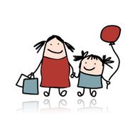 Woman with daughter