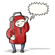 Cartoon Man Listening To Music N4