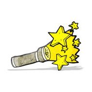 shining torch cartoon