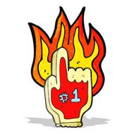 flaming foam hand N2