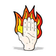 flaming hand symbol N7