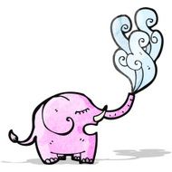 cartoon elephant squirting