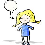 cartoon happy blond girl N10
