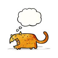 cartoon angry cat with thought bubble N2