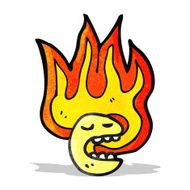 flaming emoticon face cartoon N2