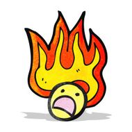 flaming emoticon face cartoon N3
