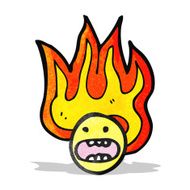 flaming emoticon face cartoon N4