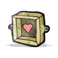 cartoon love heart wall picture