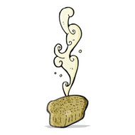 cartoon fresh baked bread