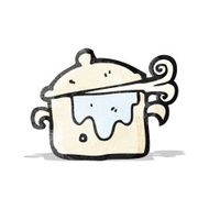 cartoon bubbling kitchen pot