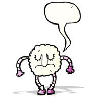 cloud monster with speech bubble