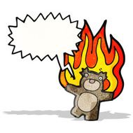 burning teddy bear cartoon N2