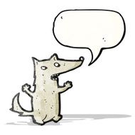 cartoon wolf with speech bubble N35