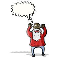 cartoon crazy angry old man