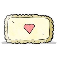 caroon love heart label