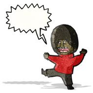 cartoon karate kicking man