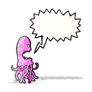 cartoon jellyfish with speech bubble N3