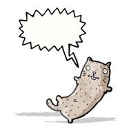 funny cartoon cat with speech bubble N17