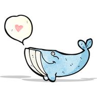 cartoon whale in love