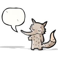 cartoon little wolf N26